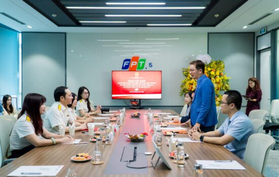 Mr. Trần Đăng Hòa - Chairman of FPT IS, FPT Corporation - speaks at the event